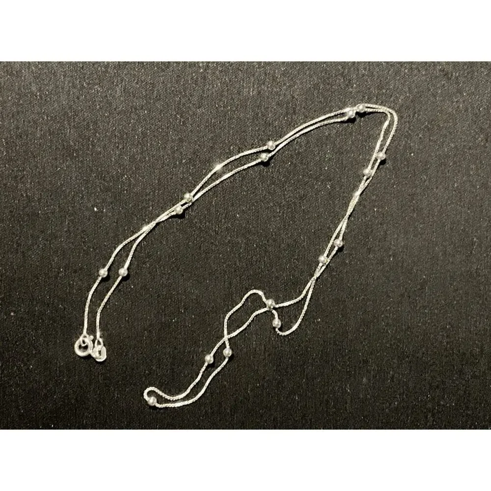 18in 925 Italy Ball Bead Necklace